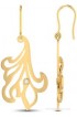 CaratLane Blossom Cut-out 18 K Diamond Gold Dangle Earring